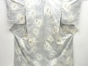 アンティーク　抽象模様織り出し十日町紬着物